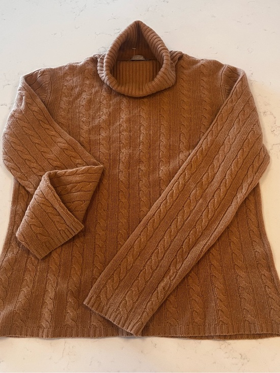 Deane & White Sweaters - Deane & White 💯% Cashmere Cable Knit Turtleneck Sweater Women’s -Size Medium-EUC